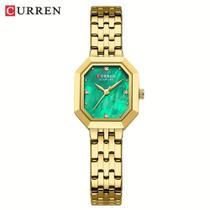 Relógio Feminino, Design Elegante e Sofisticado com Mostrador Quadrado - Dourado