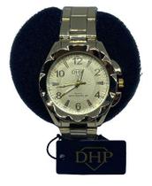 Relógio feminino dhp a prova d água dourado social com detalhes original