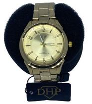 Relógio feminino dhp a prova d água dourado social e casual original