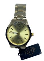 Relógio feminino dhp a prova d água social dourado super original