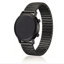 Relógio Feminino DHP Digital Led Preto Pulseira Aço Inoxidável Fundo Preto à Prova dágua Relógio Feminino DHP Digital Led Preto Pulseira Aço Inoxidável Fundo Preto à Prova dágua
