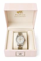 Relógio Feminino Diamond, Prata e Dourado, Polo Club Relógio Feminino Diamond, Prata e Dourado, Polo Club