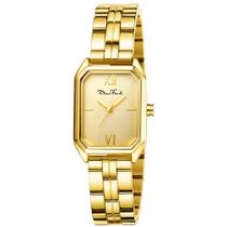 Relógio feminino Diaofendi Petite Gold impermeável em aço inoxidável