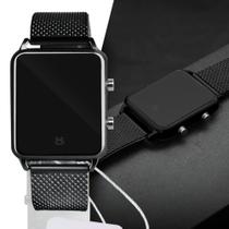 Relogio Feminino Digital ajustavel pulseira silicone preto Relogio Feminino Digital ajustavel pulseira silicone preto