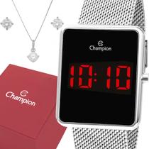 Relógio Feminino Digital Champion Prata Garantia 1 Ano Led