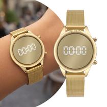 Relógio Feminino Digital Dourado Luxo Fashion Euro Relógio Feminino Digital Dourado Luxo Fashion Euro