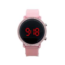 Relógio feminino Digital Led de pulso pulseira de silicone comforto