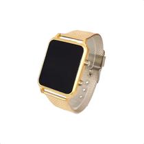 Relógio Feminino Digital Led Dourado Prata Preto Moda Blogueira Linha Premium Tendência