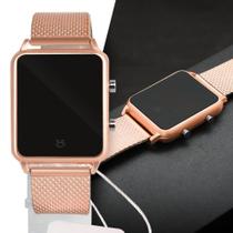 Relógio Feminino Digital Led Rose Silicone Garantia Barato Relógio Feminino Digital Led Rose Silicone Garantia Barato