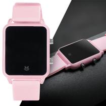 Relógio feminino digital led silicone original moda - Orizom