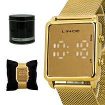 Relógio Feminino Digital Lince Dourado Casual Original Prova D'água Garantia 1 ano