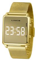 Relógio Feminino Digital Lince Led Mdg4619L Dourado