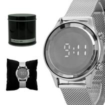 Relógio Feminino Digital Lince Prata Casual Original Prova D'água Garantia 1 ano