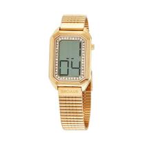 Relógio Feminino Digital Moderno Dourado - Seculus