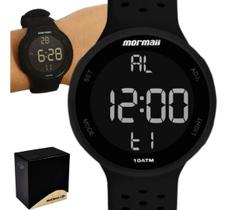Relógio Feminino Digital Mormaii Preto Prova de Água Mergulho e Piscina Corrida MO7700AA/8P