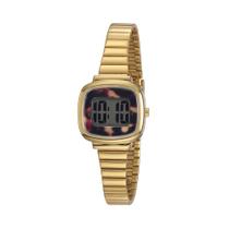 Relógio Feminino Digital Quadrado Dourado - Mondaine