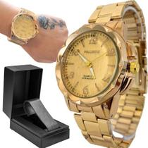 Relógio Feminino Dourado Acessivel + Caixa Premium Inclusa Relógio Feminino Dourado Acessivel + Caixa Premium Inclusa
