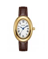 Relógio Feminino Dourado Analógico Oval Mini Casual Social Elegante Vintage