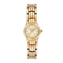 Relógio Feminino Dourado Caixa Pequena com Cristais - Mondaine