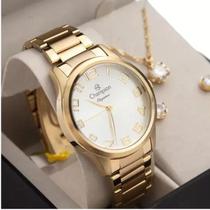 Relógio Feminino Dourado Champion CN26064W