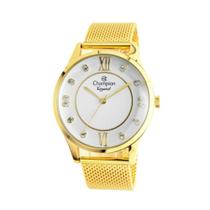 Relogio Feminino Dourado Champion Detalhes Pedras Original Relogio Feminino Dourado Champion Detalhes Pedras Original
