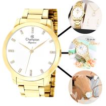 Relógio Feminino Dourado Champion Kit CN25261W Relógio Feminino Dourado Champion Kit CN25261W