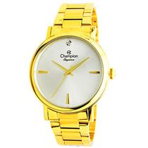 Relógio Feminino Dourado Champion Pulseira Aço Dourado