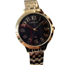 Relógio Feminino Dourado de Aço Inox 41mm Quartz 5ATM