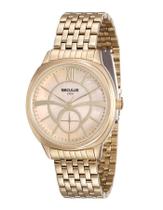 Relogio Feminino Dourado Fundo Madrepérola 20417LPSVDS1