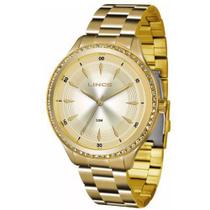 Relógio Feminino Dourado Lince LRG4427L C1KX