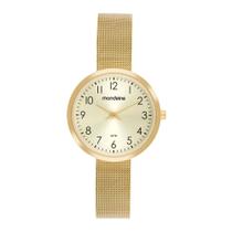 Relógio Feminino Dourado Malha de Aço 36004LPMVDE1