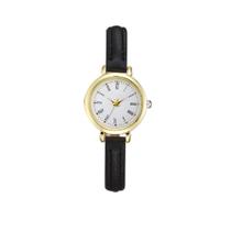 Relógio Feminino Dourado Mini Analógico Pulseira Preta