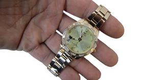 Relogio Feminino Dourado Movimento a Quartzo-D