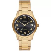 Relógio Feminino Dourado Orient Strass Com Data Original +nf