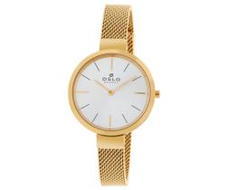 Relógio Feminino Dourado Oslo S1Kx Aço Safira 30m
