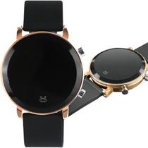 Relogio feminino dourado premium silicone qualidade led moda original casual presente ajustavel