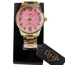 Relógio Feminino dourado prova agua atacado barato