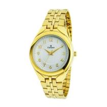 Relógio Feminino Dourado Pulseira Aço Champion CH22993H