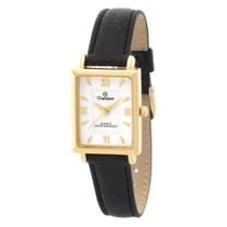 Relógio Feminino Dourado Quadrado Champion Pulseira Couro Relógio Feminino Dourado Quadrado Champion Pulseira Couro