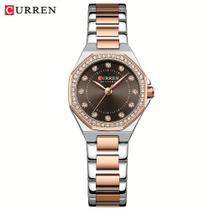 Relógio Feminino e Luxuoso com Mostrador de Strass, Ideal para Casual -