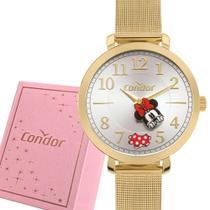Relógio Feminino Elegante Condor Dourado 1 Ano De Garantia
