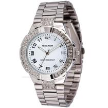 Relógio Feminino Elegante Prateado com Pedrinhas Luxo