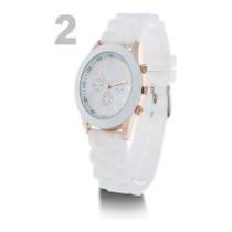 Relogio Feminino Em Pulseira Silicone Moda Geneva