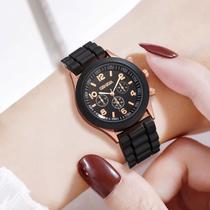 Relogio Feminino Em Pulseira Silicone Moda Geneva