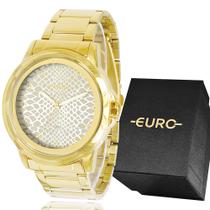 Relógio Feminino Euro Dourado Original 1 Ano De Garantia Top