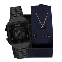 Relógio Feminino Euro Fashion Fit Diamond Preto EUBJK032AC/4P Garantia de um ano