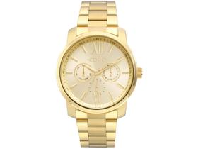 Relógio Feminino Euro Multiglow - Dourado com Fundo Bege Relógio Feminino Euro Multiglow - Dourado com Fundo Bege