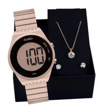 Relógio Feminino Euro Rose Gold Digital Fit Slim EUBJT016AI/4J