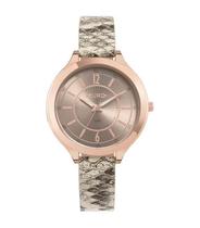 Relógio Feminino Euro Rose Pulseira Estampado EU2035YTN/5J