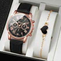 Relógio Feminino Geneva Elegante Com Pulseira